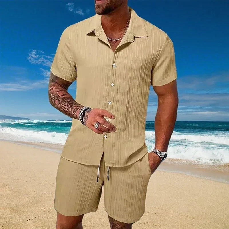 Conjunto Gael™ de seda para hielo con camiseta de manga corta y pantalones cortos ajustables