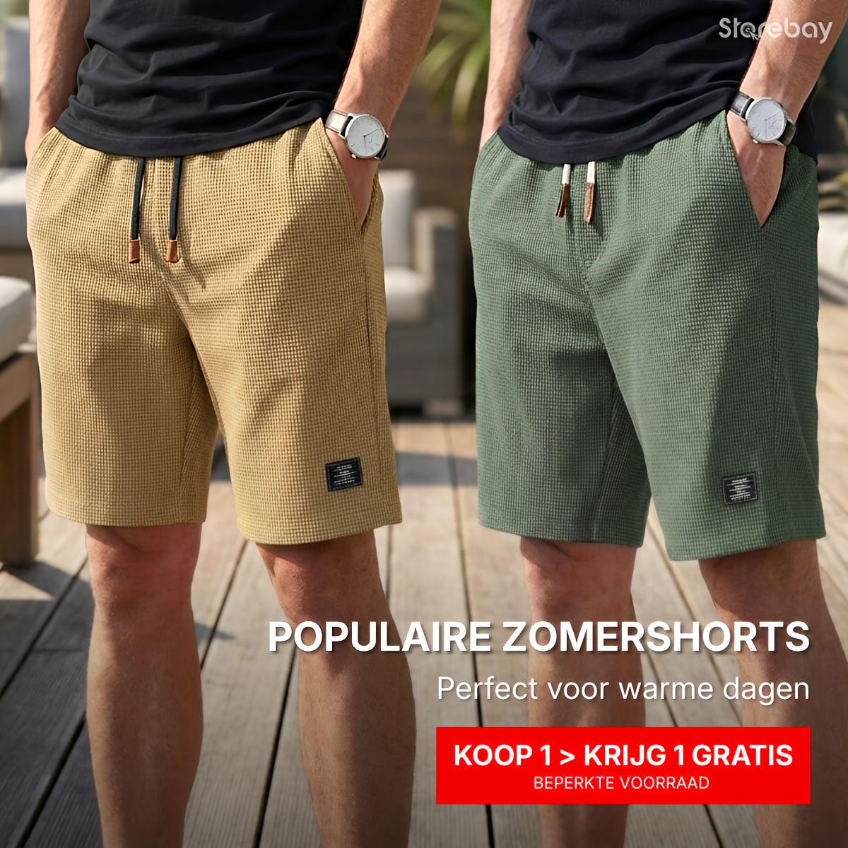 Pantalones cortos para hombre | Cómodos pantalones cortos de verano con cintura elástica
