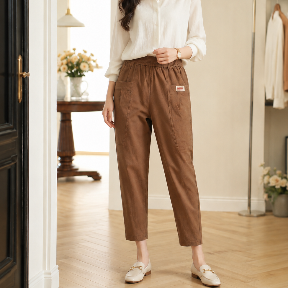 Pantalones Marelise™ con bolsillos grandes y cintura ajustable