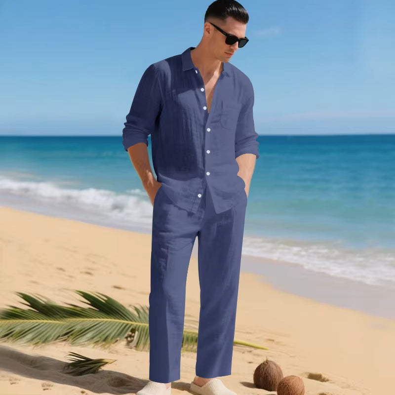 Conjunto Malibu-Set™ de algodón y lino con un diseño elegante