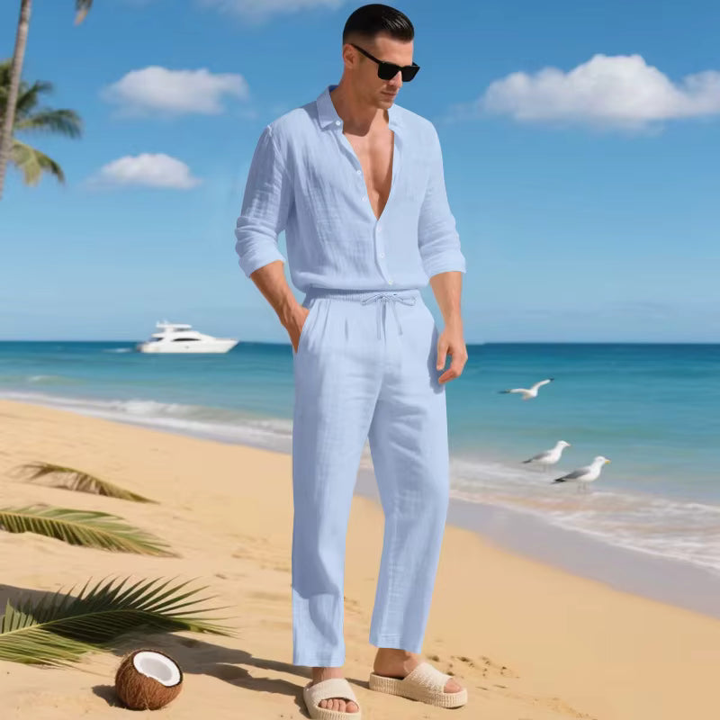 Conjunto Malibu-Set™ de algodón y lino con un diseño elegante
