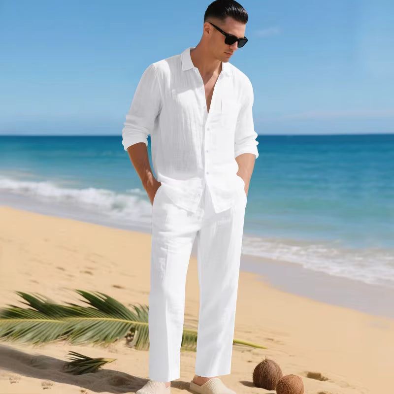 Conjunto Malibu-Set™ de algodón y lino con un diseño elegante