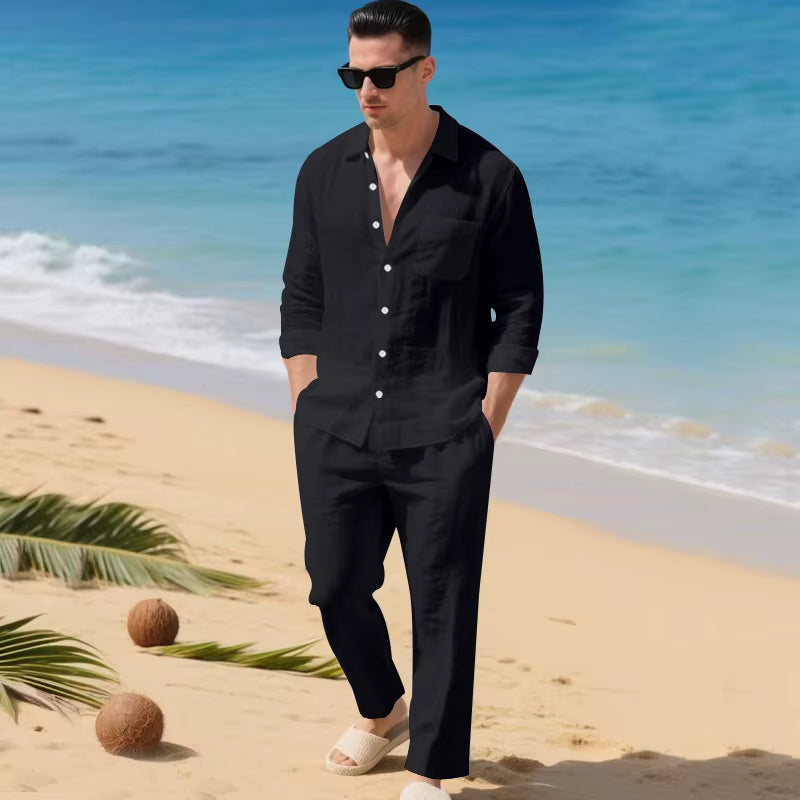 Conjunto Malibu-Set™ de algodón y lino con un diseño elegante