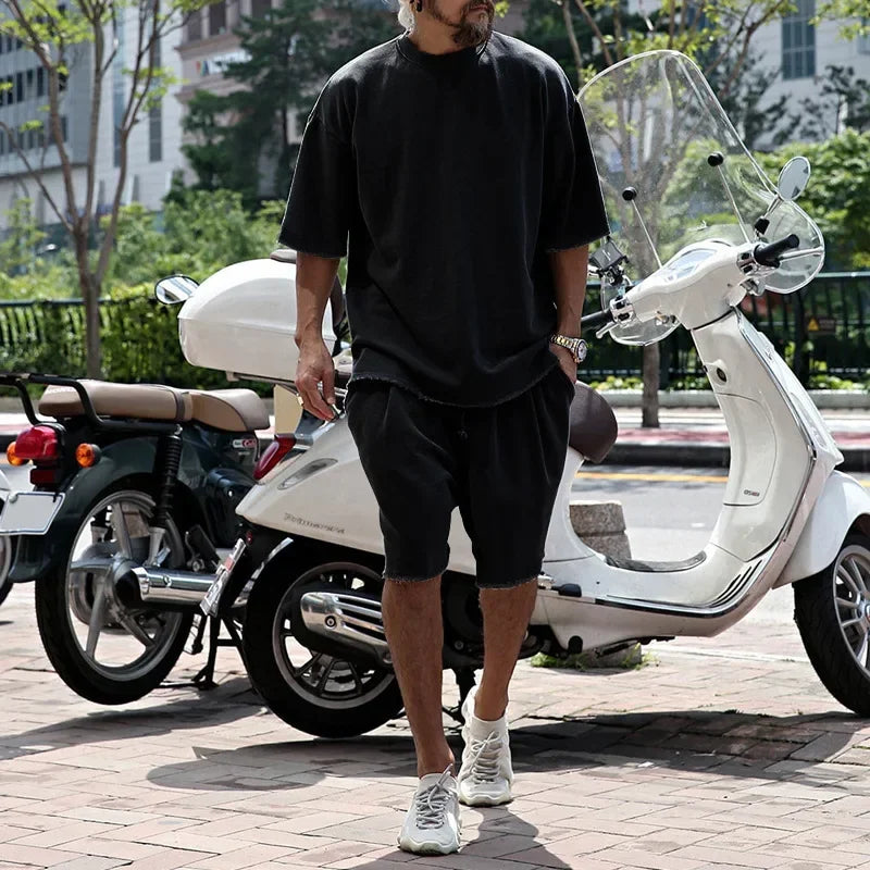 Conjunto Draxen™ de punto de primera calidad, con corte oversize y estilo urbano