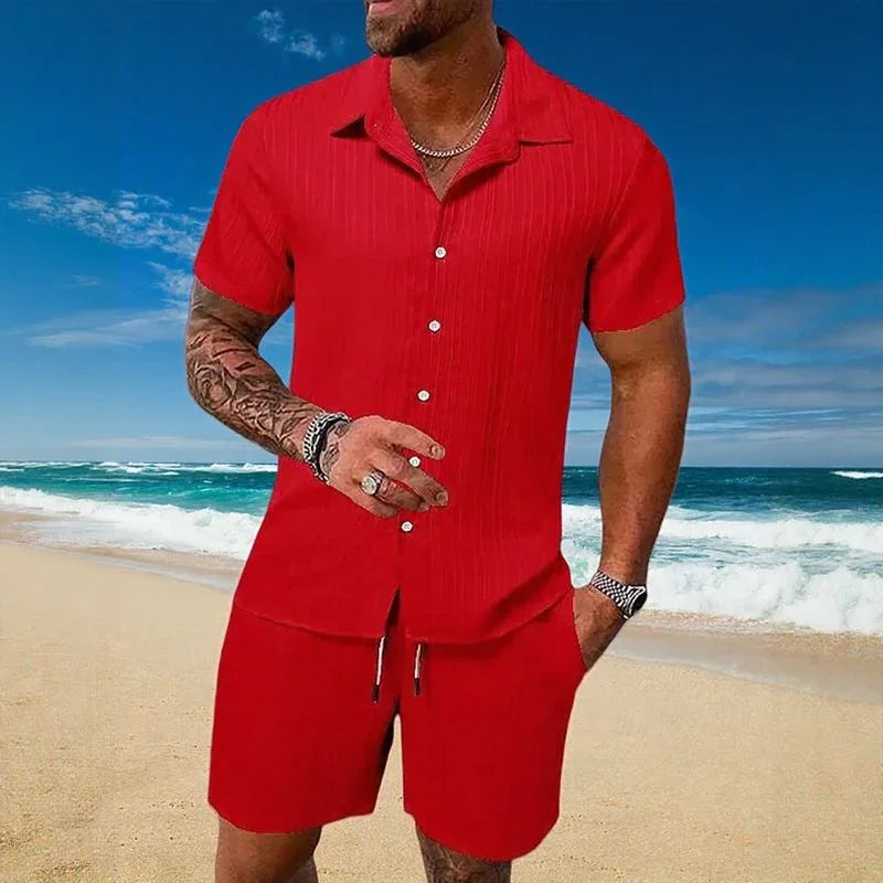 Conjunto Gael™ de seda para hielo con camiseta de manga corta y pantalones cortos ajustables