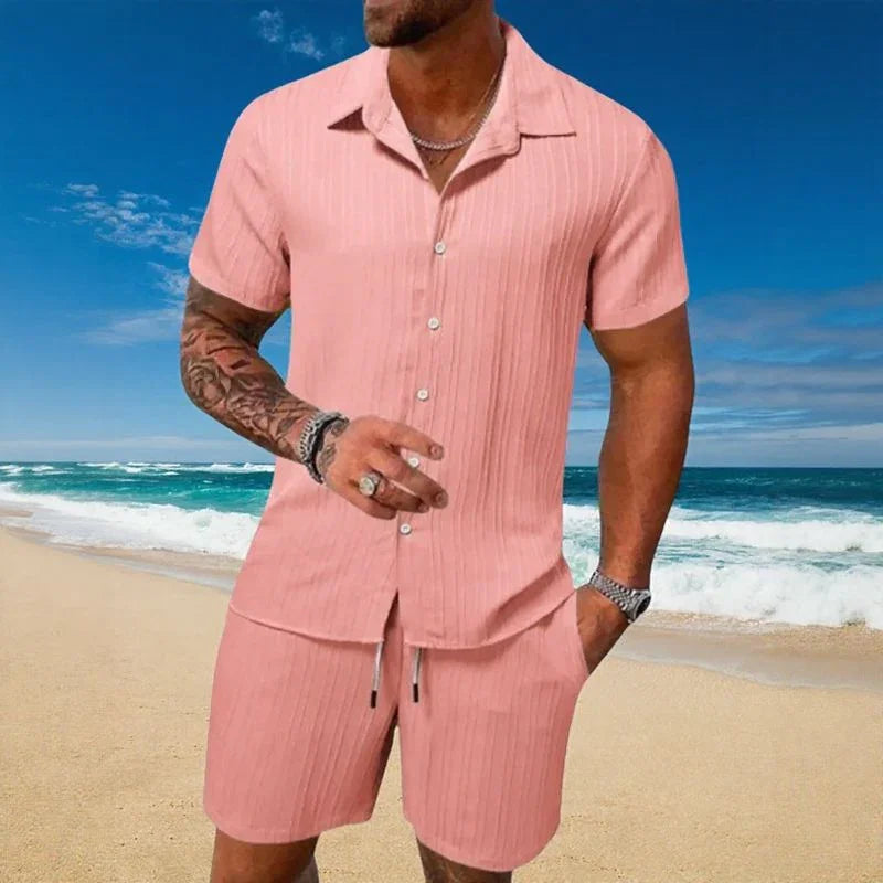 Conjunto Gael™ de seda para hielo con camiseta de manga corta y pantalones cortos ajustables