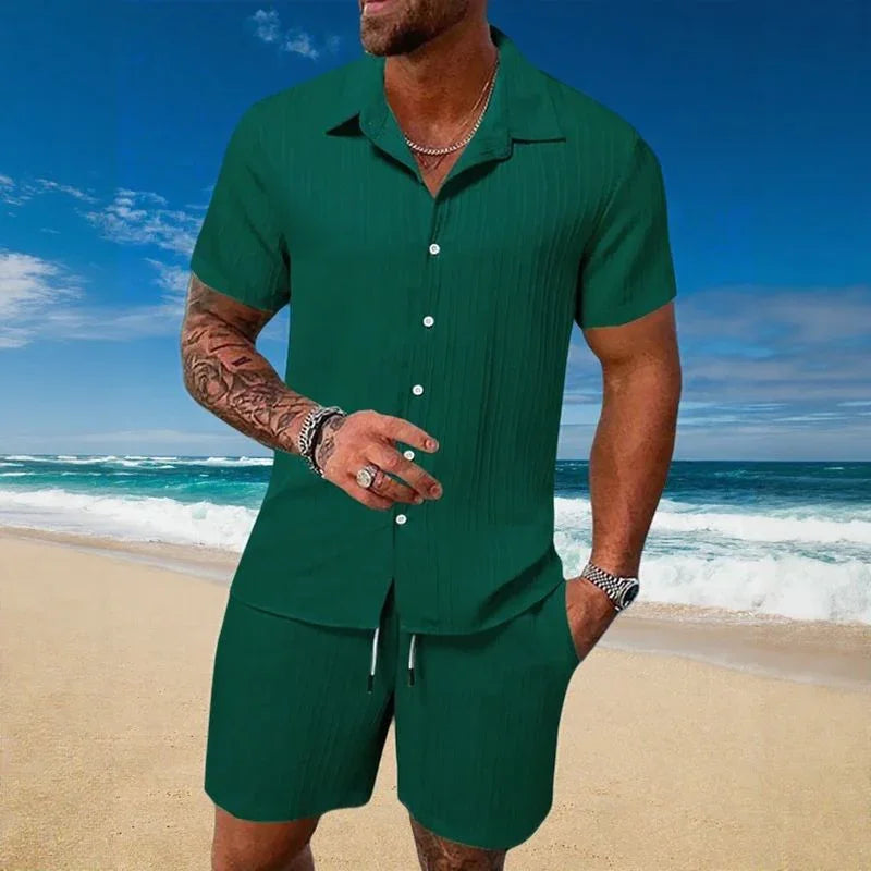 Conjunto Gael™ de seda para hielo con camiseta de manga corta y pantalones cortos ajustables