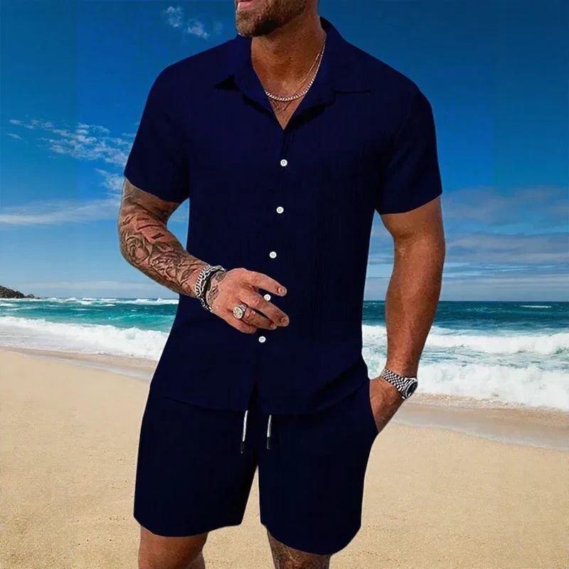 Conjunto Gael™ de seda para hielo con camiseta de manga corta y pantalones cortos ajustables
