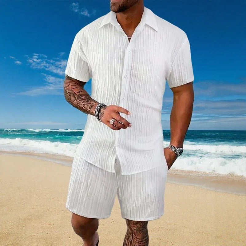Conjunto Gael™ de seda para hielo con camiseta de manga corta y pantalones cortos ajustables