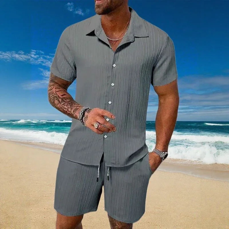Conjunto Gael™ de seda para hielo con camiseta de manga corta y pantalones cortos ajustables