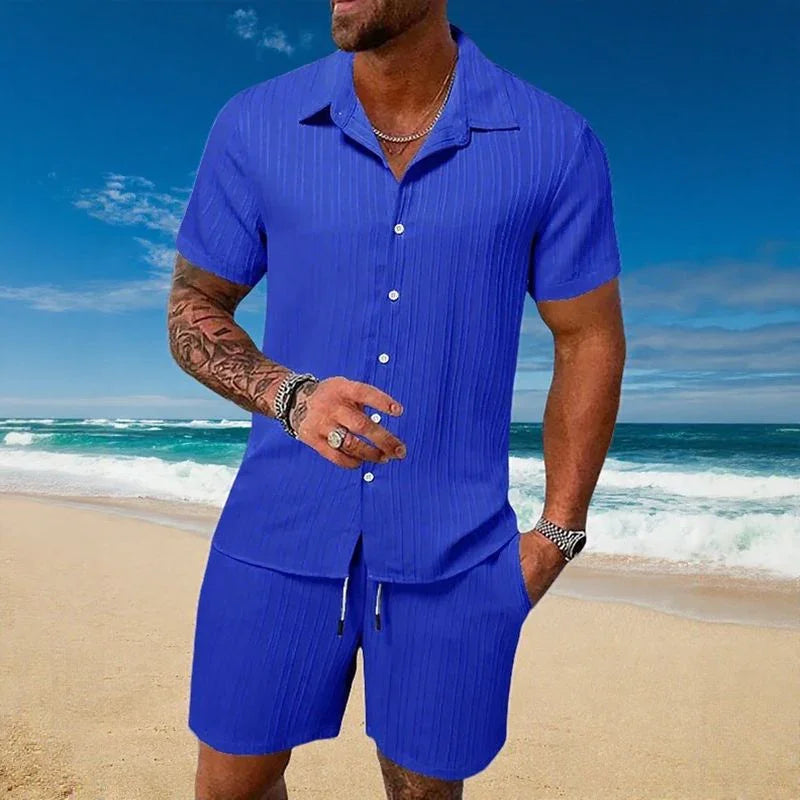 Conjunto Gael™ de seda para hielo con camiseta de manga corta y pantalones cortos ajustables