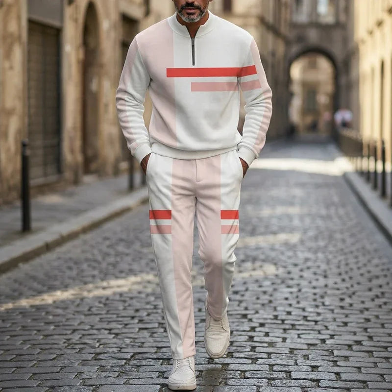 Conjunto «Hamburg™» con cuello con media cremallera y corte recto