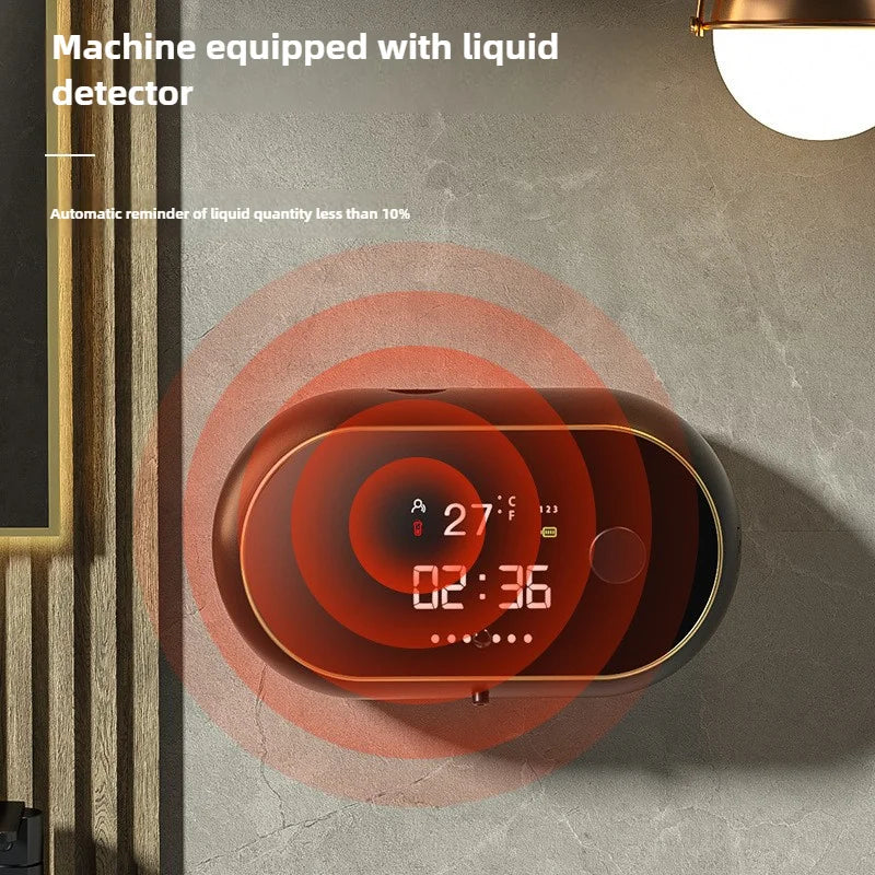Rechargeable 400Ml Automatic Foaming Soap Dispenser Wall Mounted Touchless Sensor Adjustable Foam LED Screen Bathroom Kitchen