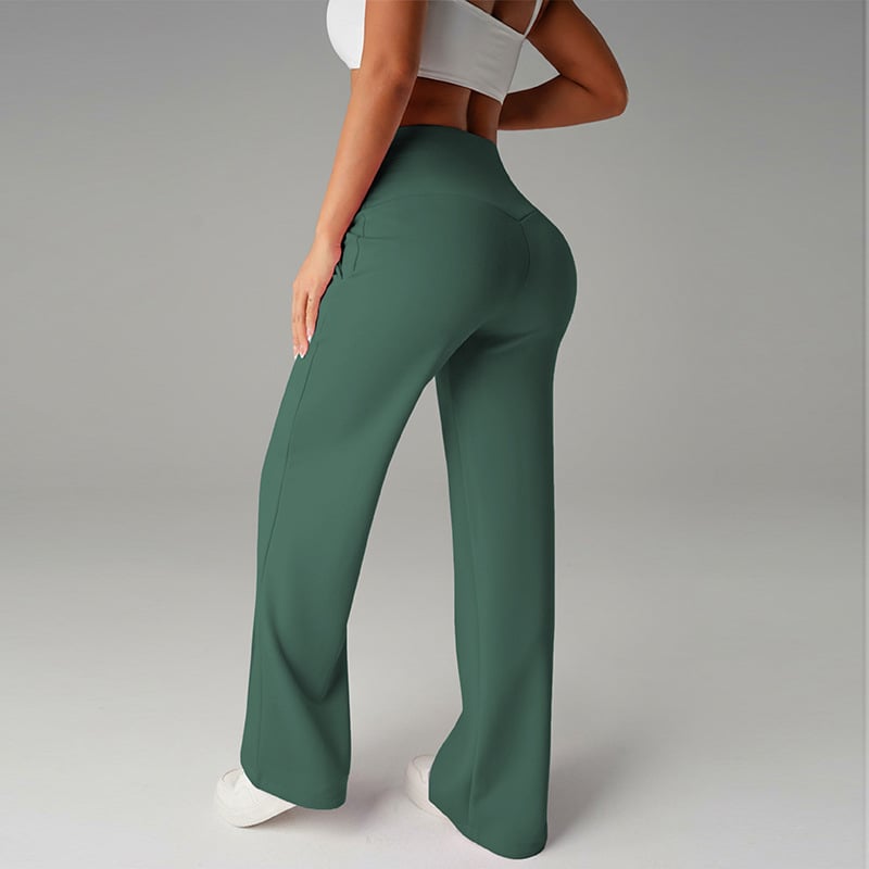 Pantalones de mujer de corte recto y color liso