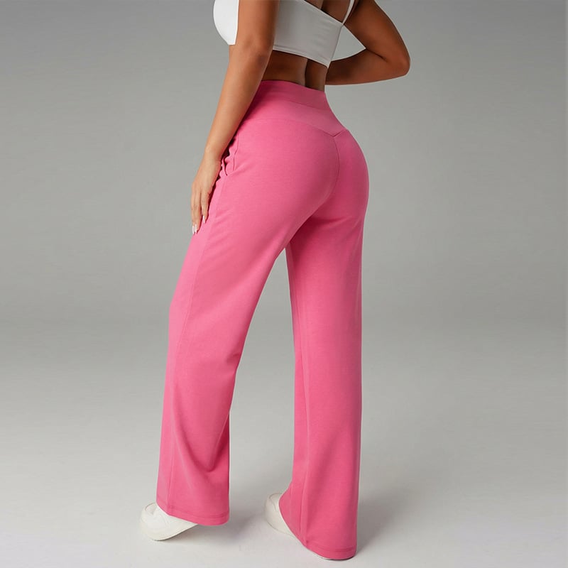Pantalones de mujer de corte recto y color liso