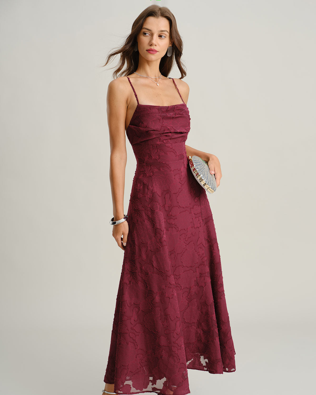 Marta | Vestido largo jacquard