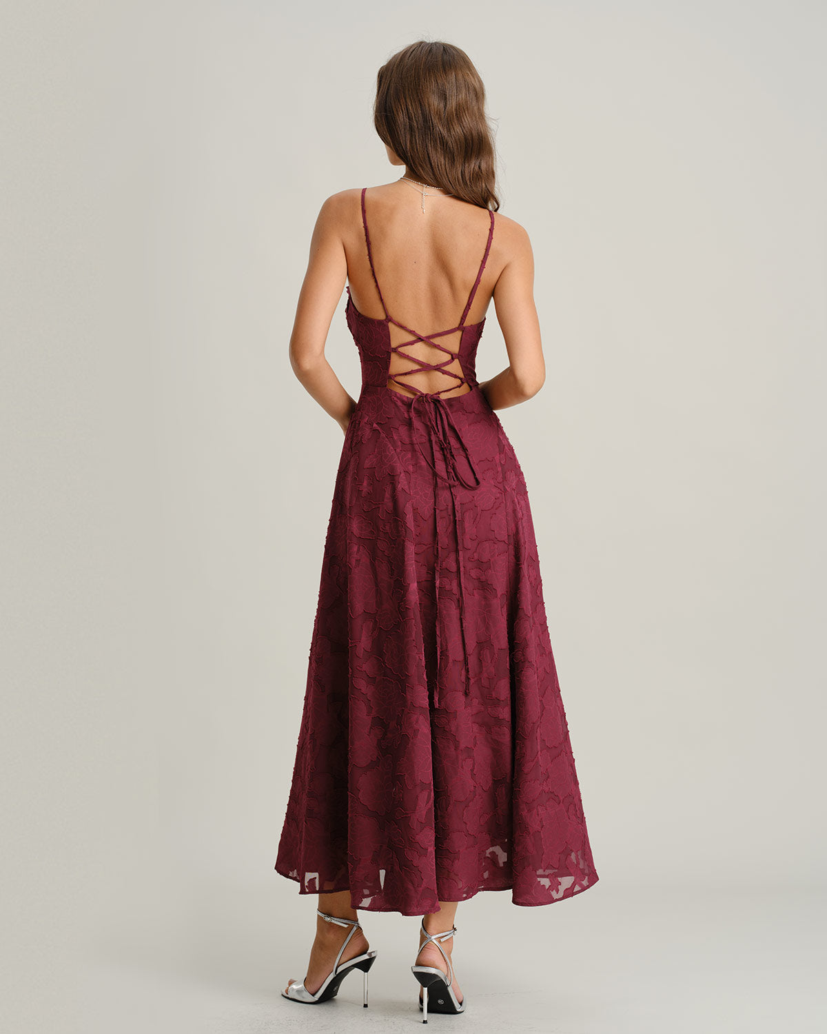 Marta | Vestido largo jacquard