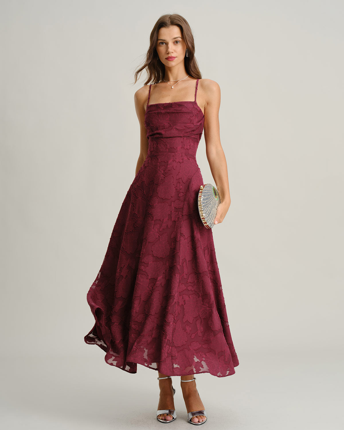 Marta | Vestido largo jacquard