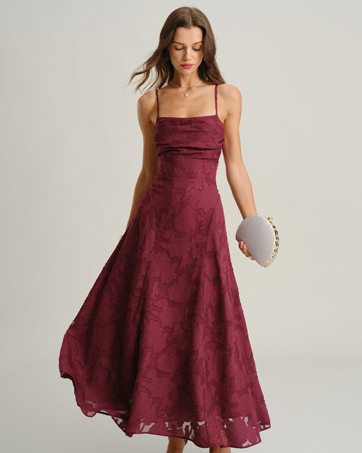 Marta | Vestido largo jacquard